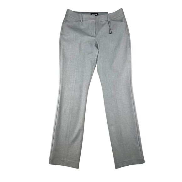 Express Editor Barely Boot Low Rise Stretch Pants Womens Size 8R Gray Blend - Picture 2 of 16